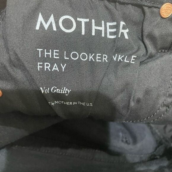 MOTHER Black The Looker Ankle Fray Jeans size 28 - Picture 5 of 6